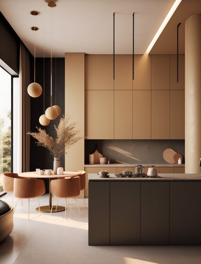 Modern and contemporary kitchen design with LED and sleek design