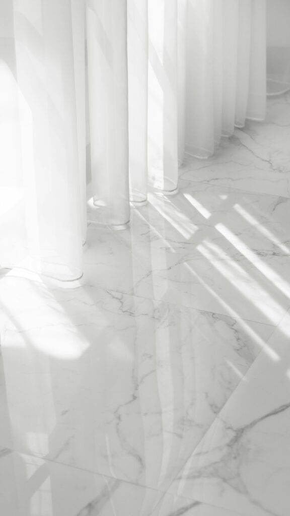 white and grey ceramic floor